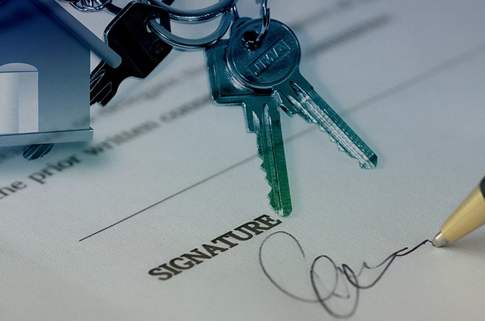Once everything is approved a mortgage contract can be signed