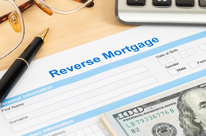 A reverse mortgage is typically secured by a residential property